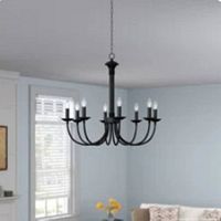 chandelier installed showing style and proportion