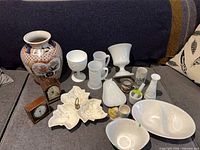 All items grouped on couch for overview