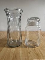 Vase and jar side by side showing overall forms