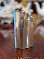 Front view of Concorde branded stainless steel flask