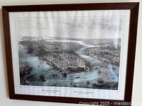 Full framed map print on wall