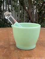 Mortar and pestle side view