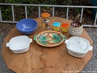 Overall lot view showing all items grouped on table