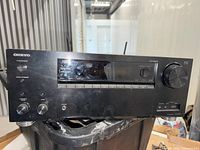 Front view of Onkyo TX-RZ730 receiver with antennas visible
