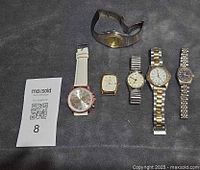 All six watches laid out