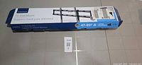 Retail box showing Insignia TV wall mount 47-80" size range