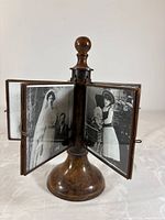 Full view of revolving photo frame with two panels visible