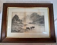 Full view of framed print showing artwork, mat, and frame