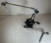 Full view of dentist drill with motor, articulated arms and handpiece