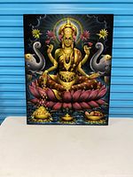 Front view of velvet wall art showing full image