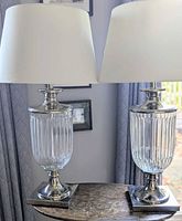 Both lamps side by side, shades visible