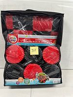 Front view of Play Day jumbo checkers set in carry bag