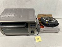 Cuisinart toaster oven and Chef hot plate displayed side by side