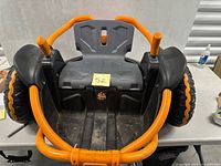 Rear and top view of Power Wheels Wild Thing showing seat, frame and wheels