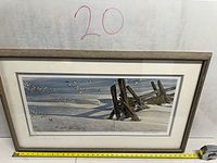 Full view of framed print with mat and frame