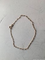Bracelet laid flat showing link style