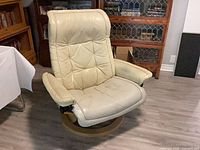 Front angled view showing overall chair design and condition