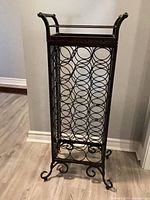 Front view showing full height, metal bottle grid and tray top