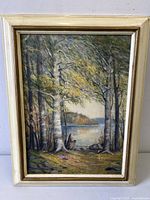 Frontal view of framed painting