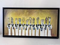 Front view of framed Todd White print depicting 12 sommeliers