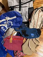 Group of assorted bags showing variety and count
