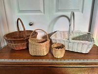 All four baskets side by side on table
