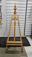 Front view of full wooden A-frame easel