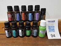 Front view of all essential-oil bottles
