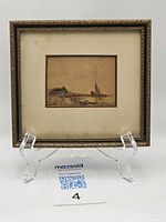 front view of framed watercolor