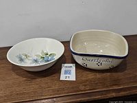 Both bowls side by side on shelf