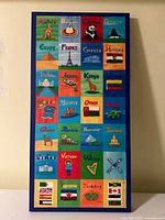 Front view showing full alphabet design