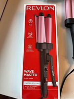 Box front showing Revlon Wave Master Jumbo Waver image and branding