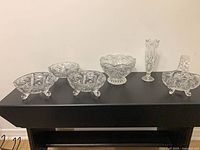 All six crystal pieces on table