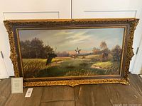 Framed Madowsky oil painting with certificate shown
