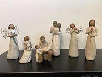 All six Willow Tree figurines displayed together