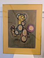 Full view of framed Ntukwana abstract print