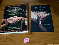 Front covers of both handfasting books