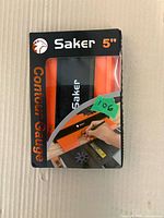 Front view of boxed Saker 5" contour gauge
