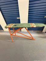 Side view of ironing board unfolded