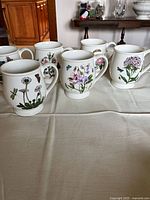 All six Portmeirion mugs on table
