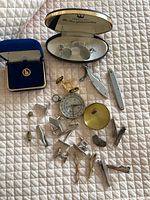 Group shot of all items on quilt