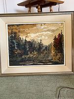 Framed oil painting showing full artwork and frame