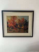Full view of framed painting on wall