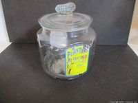 Jar front showing label and lid