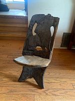 Full view of chair upright showing overall form