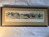 Front view of framed John Dean Paul colour etching showing entire artwork, mat and wood frame