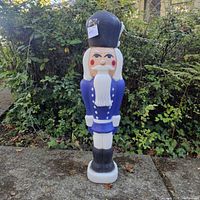 Front view of plastic nutcracker blow mold