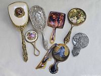 Group shot of eight vanity items