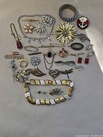 Full layout of all jewellery pieces