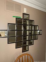 Full view of wall mirror mounted on wall